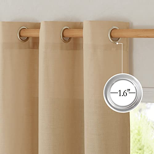 Linen Burlap Window Curtains 84 inches Long (Burlap / 42"W x 84"L (Pack of 2))