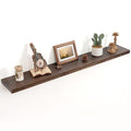 Floating Shelves for Wall Decor (Flat Edge, 48inch, 1Pack / Walnut)