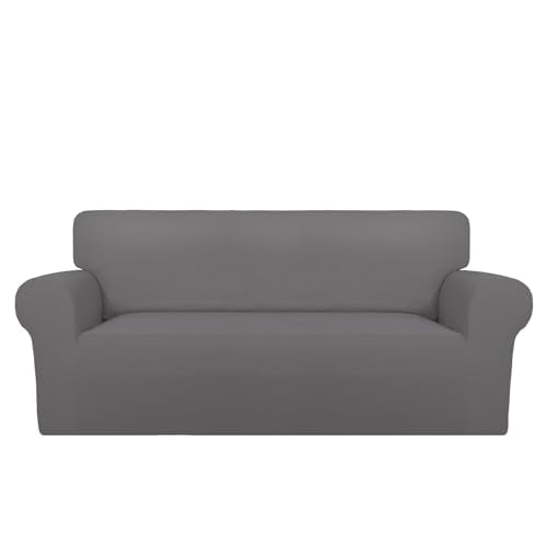 Super Stretch Sofa Slipcover (Medium-XL Oversized Loveseat / Light Gray)
