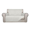 Reversible Quilted Couch Covers for Dogs Loveseat Sofa Cover 46.5” (Medium / Ivory/Ivory)