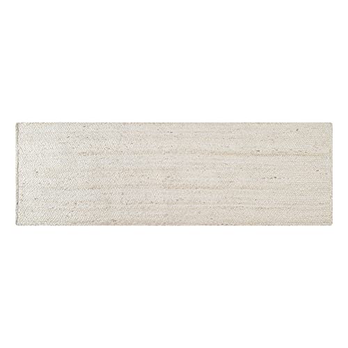 Hand Woven Jute Braided Runner (2'x6' / Off White)