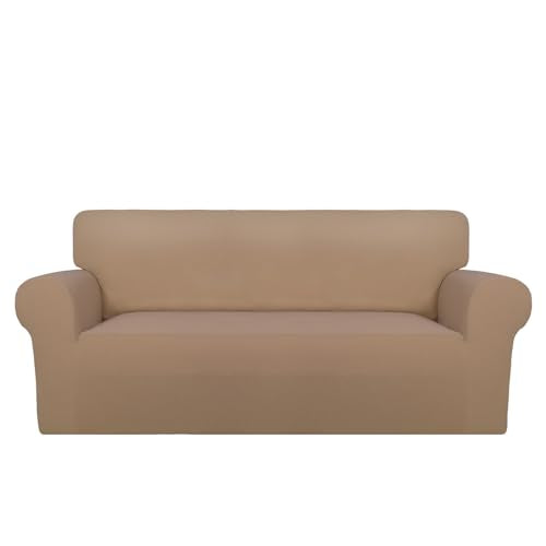 Super Stretch Sofa Slipcover (Medium-XL Oversized Loveseat / Camel)