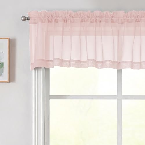 Blush Valances for Windows (Blush / 42"W x 14"L (Pack of 2))