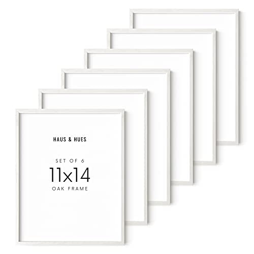 White Oak Wood 11x14 Picture Frames (Set of 06 / White Oak / 11x14 in)