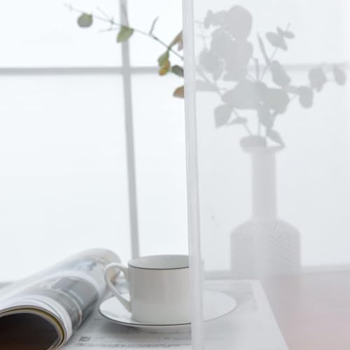 Sheer White Curtains 4 Panels Rod Pocket Semi (White / 52"W x 96"L (Pack of 4))