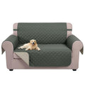 Loveseat Sofa Cover for 2 Cushion Couch (Grey/Beige / 54"loveseat-medium)
