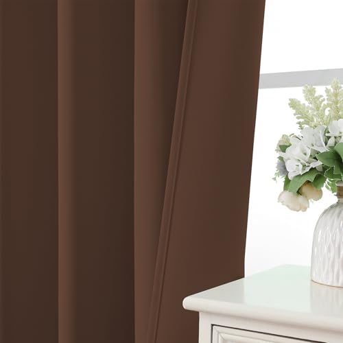 Custom Blackout Curtains for Bedroom Living Room (Brown / Customsize)