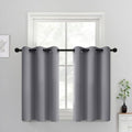 Blackout Curtains 38x36 inch Grey Thermal Drapes (Grey / 38"W x 36"L (Pack of 2))