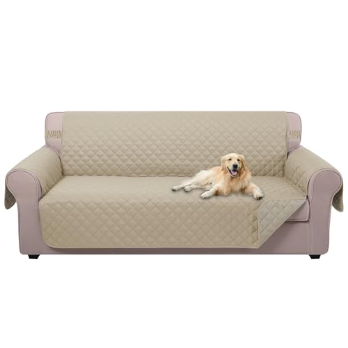 Reversible Sofa Cover Couch Cover for Dogs (Sand/Beige / 68"sofa L - Large)