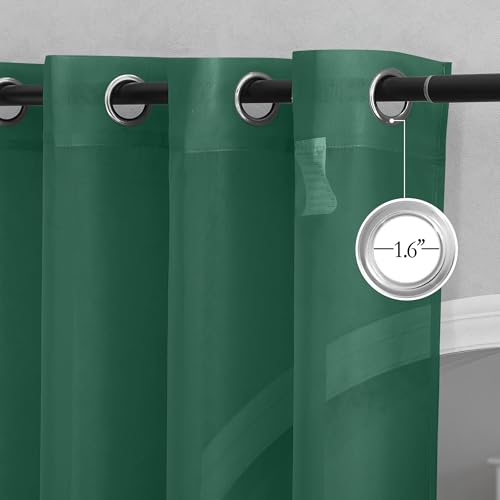 Green Sheer Curtains for Chirstmas Day (Sante Green / 54"W x 84"L (Pack of 2))