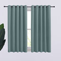 Thermal Insulated Greyish Blue Curtains Blackout Draperies (Greyish Blue / 70"W x 54"L (Pack of 2))