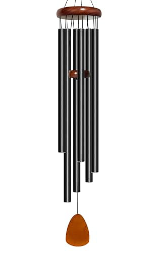 50" Aluminum Wind Chimes for Outside (Black / Classic 50" Deep Tone)