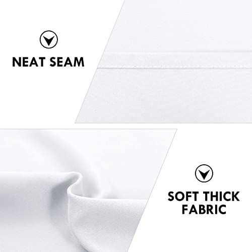 White Room Darkening Curtains for Bedroom (Greyish White / 60"W x 84"L (Pack of 2))