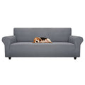 Stretch Oversized Couch Cover Universal Sofa Covers for Living Room Dogs Pet Furniture Protector Spandex Extra Large Sofa Slipcovers with Anti Slip Foam Sticks (Light Grey / X-Large (92"-115"))
