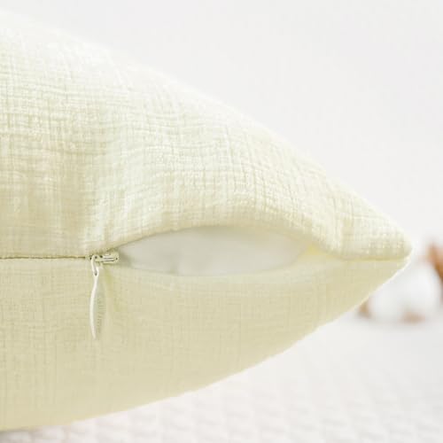 Decorative Couch Throw Pillow Covers 26 X 26 Inches Beige (26" x 26" (Pack of 2) / Beige)