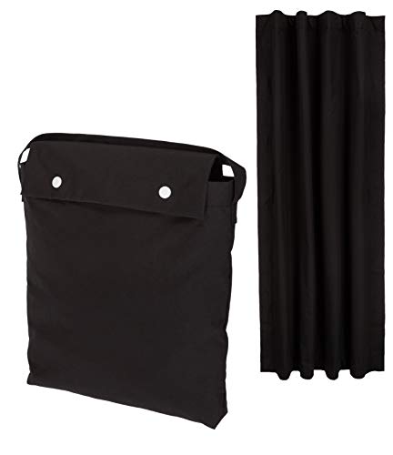 Portable Blackout Curtain Shade with Suction Cups (Black / 1-Pack)