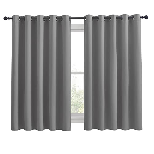 Silver Grey Blackout Curtain Panels for Bedroom (Silver Gray / 70"W x 63"L (Pack of 2))