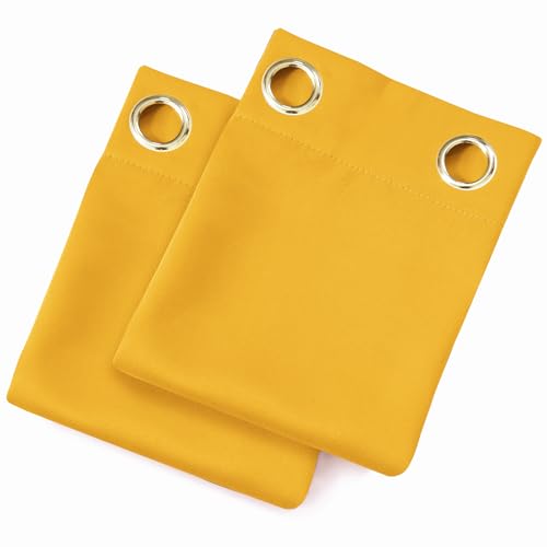Blackout Curtains 52 x 120 Inch Long Yellow Curtains Set of 2 Panels Room Darkening Curtains for Bedroom and Living Room (Yellow / 52"W x 120"L (Pack of 2))