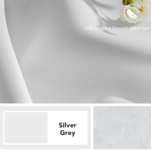 Blackout Curtains for Bedroom (Greyish White / 52"W x 84"L (Pack of 2))