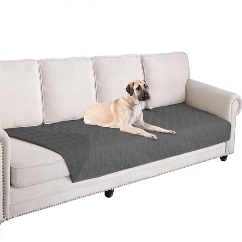 Waterproof Blanket Reversible Dog Bed Cover Pet Blanket for Furniture Bed Couch Sofa (30x90 Inch (Pack of 1) / Darkgrey)