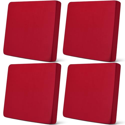 4 Pcs Stretch Cushion Covers (Burgundy / Seat Cover)