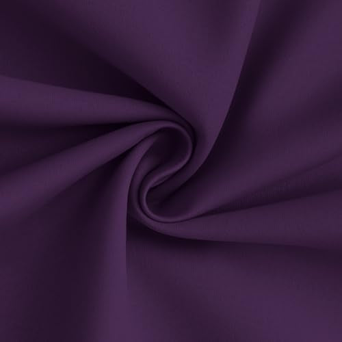 Purple 100% Blackout Curtains 84 Inches Long for Bedroom 50" Wide (50"W x 84"L (Pack of 2) / Purple With White Backing)