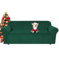 1 Peice Stretch Velvet Sofa Covers for 3 Cushion Couch Covers Sofa Slipcovers Furniture Protector Soft (Green / Sofa)