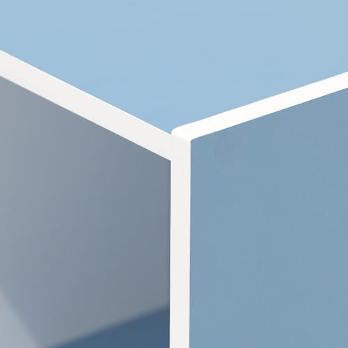 LUDER Book Shelf (White/Light Blue / 3-Tier Cube)