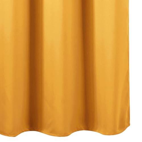 Blackout Curtains 66 x 72 Inch Long Yellow Curtains Set of 2 Panels Room Darkening Curtains for Bedroom and Living Room (Yellow / 66"W x 72"L (Pack of 2))