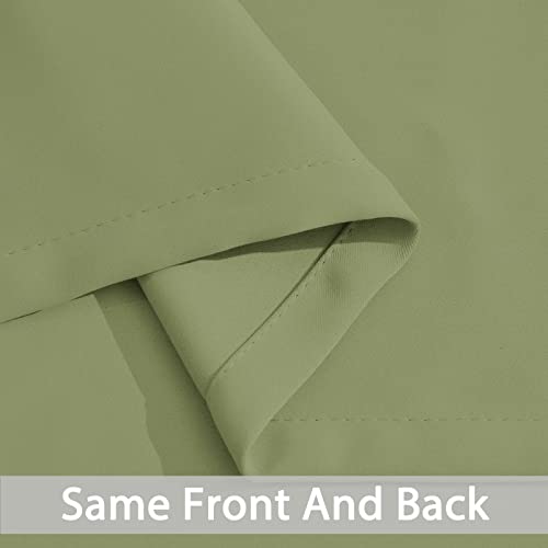 Room Darkening Curtains 70x84 inch Length Sage Green (Sage Green / 70"W x 84"L (Pack of 2))