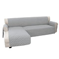 Reversible L Shape Sectional Couch Cover (Small / Light Gray/Light Gray)