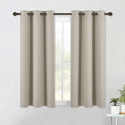 Modern Blackout Curtains Noise Reducing (Natural / 42"W x 54"L (Pack of 2))