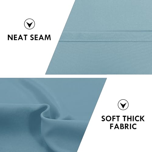 Blackout Curtains for Bedroom Living Room 42 x 63 Inch Long 2 Panels (Stone Blue / 42"W x 63"L (Pack of 2))