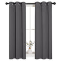Grey Blackout Curtains for Bedroom 29" Wide x 45" Long 2 Panels (Grey / 29"W x 45"L (Pack of 2))
