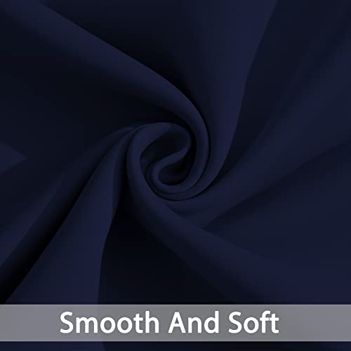 Room Darkening Curtains 42x84 inch Length Navy Blue (Navy Blue / 42"W x 84"L (Pack of 2))