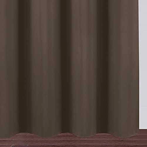 Blackout Curtains 52 x 45 inch (Chocolate Brown / 52"W x 45"L (Pack of 2))