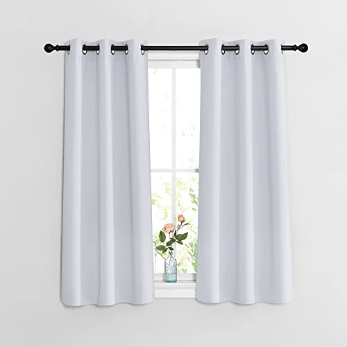 Room Darkening Curtain Panels (Greyish White / 37"W x 54"L (Pack of 2))