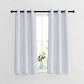 Room Darkening Curtain Panels (Greyish White / 37"W x 54"L (Pack of 2))