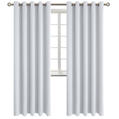 Room Darkening Curtains 84 Inches Long (Greyish White / 70"W x 84"L (Pack of 2))
