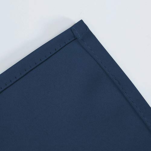 Navy Blackout Curtains 66 x 63 Inch Length (Navy / 66"W x 63"L (Pack of 2))
