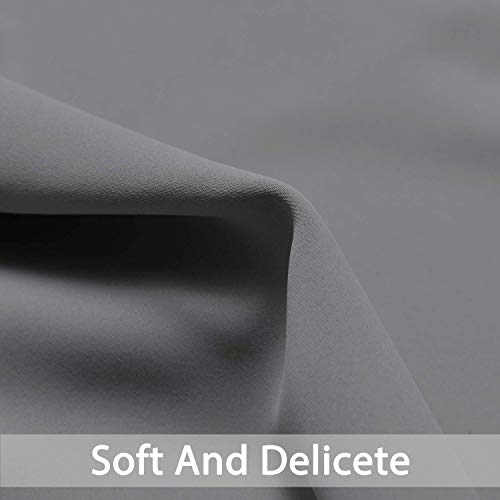 Grey Room Darkening Curtains 52x54 inch Gray Grommet (Grey / 52"W x 54"L (Pack of 2))