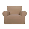 Super Stretch Chair Covers Fleece Couch Covers for Sofa Camel (Small Chair / Camel)