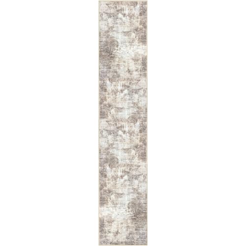 Abstract Runner Rug 3x14 Ft Washable Runners for Hallways (Gold/Yellow/Brown/Beige/White / 3' x 14' (Rectangular))