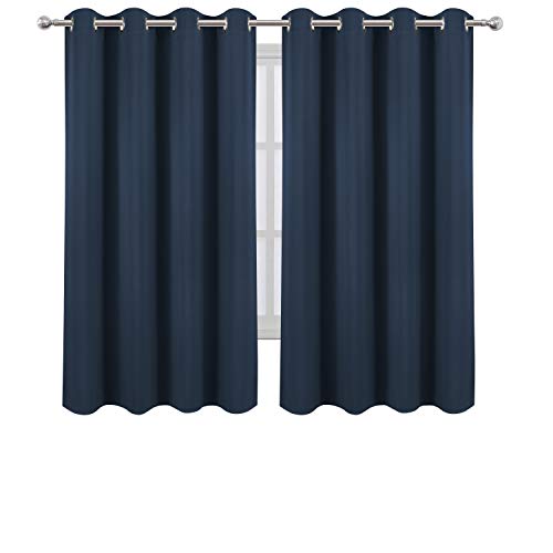 Blackout Curtains 52 x 63 inch (Navy / 52"W x 63"L (Pack of 2))