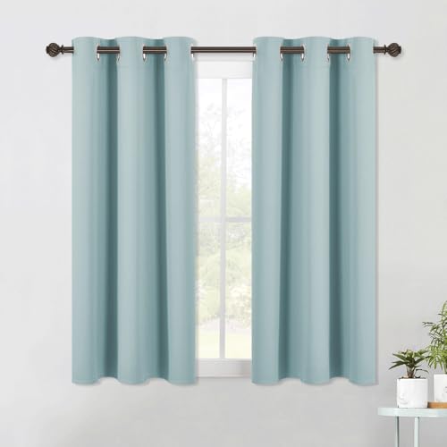 Modern Blackout Curtains Noise Reducing (Sky Blue / 42"W x 54"L (Pack of 2))