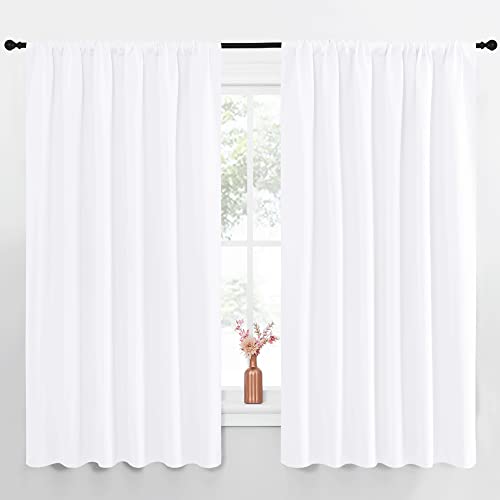 White Curtains (Pure White / 70"W x 63"L (Pack of 2))