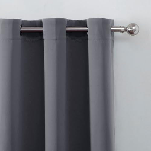 Blackout Curtains 40 x 63 inch (Grey / 40"W x 63"L (Pack of 2))