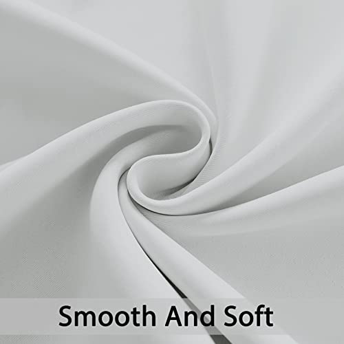 Blackout Curtains 38x84 inch Greyish White Thermal Drapes (Greyish White / 38"W x 84"L (Pack of 1))