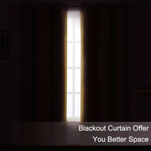 Mustard Yellow Thermal Blackout Curtains (Mustard Yellow / 52"W x 45"L (Pack of 2))