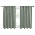 2 Panels Blackout Curtains (Greyish Green / 42"W x 30"L (Pack of 2))